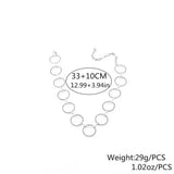 Punk Circle Thick Chain Choker Necklace for Women Men