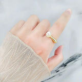 Women's Colorful Stone Retro Irregular Anillos Party Rings