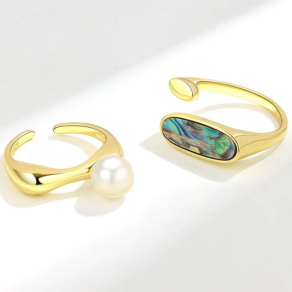 Women's Colorful Stone Retro Irregular Anillos Party Rings