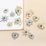 Silver Eye Charms Pendants for DIY Jewelry