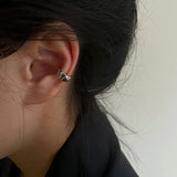 Pearl CZ Cross Clip Earrings No Piercing for Women Girls