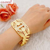 Square Flower Bracelets For Women Crystal Jewelry Charm Party Gift