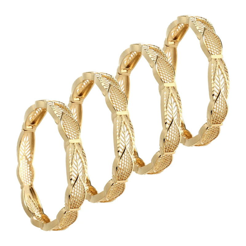 Wedding Bangles For Women Bride Open Bracelets Indian African Dubai Jewelry