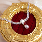 Color Clavicle Chain Choker Necklace for Women Party Wedding Jewelry