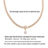 Color Clavicle Chain Choker Necklace for Women Party Wedding Jewelry