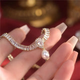 Color Clavicle Chain Choker Necklace for Women Party Wedding Jewelry