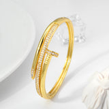 Geometric Women Bracelet 18K Plating Lover Bangles Round Roman Accessories