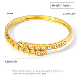 Geometric Women Bracelet 18K Plating Lover Bangles Round Roman Accessories