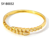 Geometric Women Bracelet 18K Plating Lover Bangles Round Roman Accessories