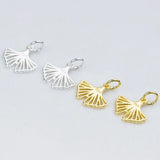 925 Silver Ginkgo Leaf Charms for DIY Earrings