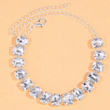 Plated Green Square Women Anklet Beach Party Jewelry