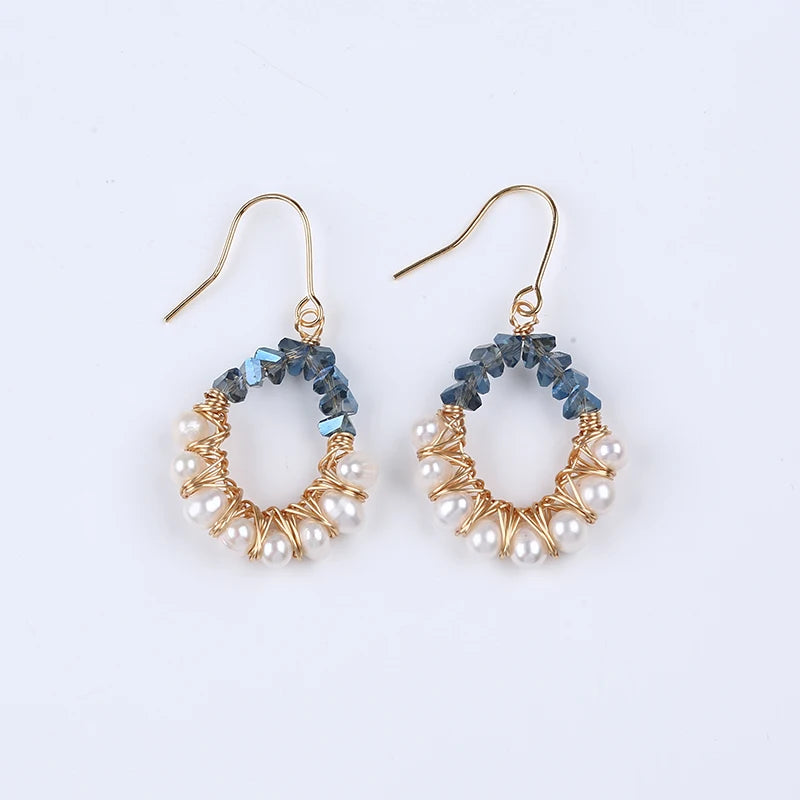 Plated Small Real Pearl Earrings