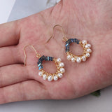 Plated Small Real Pearl Earrings