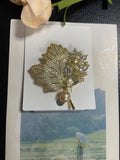 Zircon Freshwater Pearl Brooch