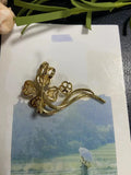 Zircon Freshwater Pearl Brooch