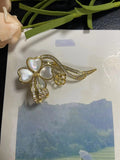Zircon Freshwater Pearl Brooch