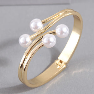 Vintage Pearl Open Bracelets Bangle for Women