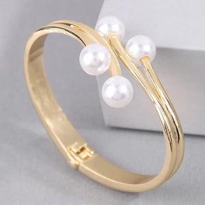 Vintage Pearl Open Bracelets Bangle for Women