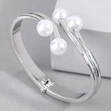Vintage Pearl Open Bracelets Bangle for Women