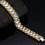 Silver Stainless Steel Magnet Bracelet for Men Gift