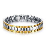 Silver Stainless Steel Magnet Bracelet for Men Gift