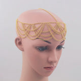Silver Cross Metal Head Chain Hairwear Accessory