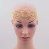 Silver Cross Metal Head Chain Hairwear Accessory