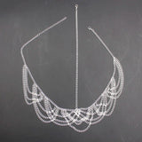 Silver Cross Metal Head Chain Hairwear Accessory
