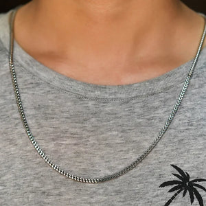 Gold/Steel Mens Box Necklace Chain Stainless Steel Chain For Women