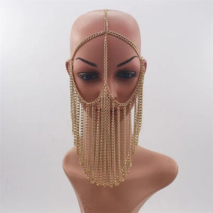 Tassel Face Mask Chain Head Chain Hair Accessories for Women