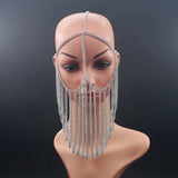 Tassel Face Mask Chain Head Chain Hair Accessories for Women