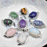 Crystal Quartz Pendant for Jewelry Making 6pcs/lot