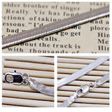 Silver Herringbone Chain Necklace 4mm Wide