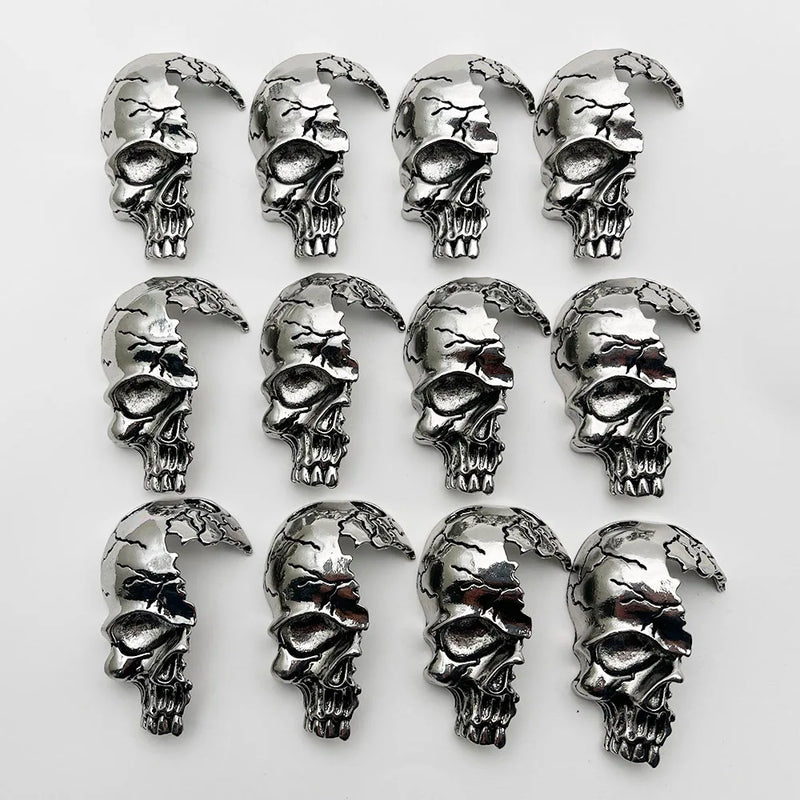 Hip Hop Skull Biker Necklace Pendant DIY Jewelry Charm Gift 12pc