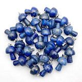 Natural Stone lapis lazuli Mushroom Pendant for Jewelry Making Necklace