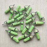 Synthetic Turquoise Pillar Pendants for Jewelry Making 24pcs/lot