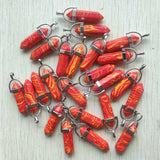 Synthetic Turquoise Pillar Pendants for Jewelry Making 24pcs/lot