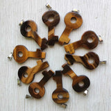 Tiger's Eye Stone Key Pendants for Necklaces 10pcs