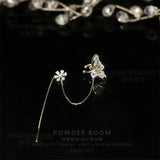 Gothic Rhinestone Butterfly Ear Cuff Chain Pendant