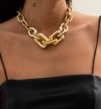 Gothic Thick Chain Choker Necklace Punk Chunky CCB Chain Hip Hop Rock Collar