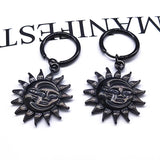 Gothic Sun & Moon Dangle Earrings Stainless Steel Drop Earring