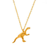 Gothic Vintage Dinosaur Pendant Necklace Punk Long Chain Jewelry