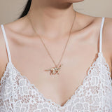 Gothic Vintage Dinosaur Pendant Necklace Punk Long Chain Jewelry