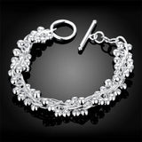 925 Silver Beaded Charm Bracelet for Women