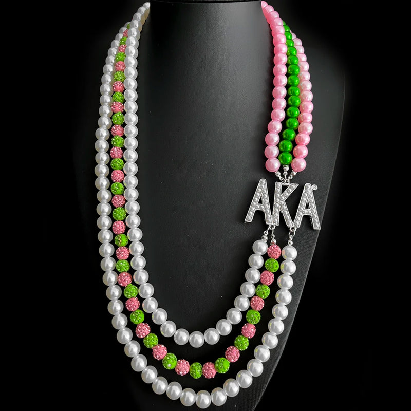 Greek Letter Sorority ALPHA Metal Charm Necklace Choker