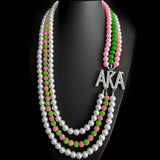 Greek Letter Sorority ALPHA Metal Charm Necklace Choker