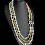 Greek Letter Sorority ALPHA Metal Charm Necklace Choker