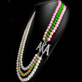 Greek Letter Sorority ALPHA Metal Charm Necklace Choker