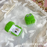 Green Frog Animals Ring Storage Box Velvet Couple Party Jewelry Case