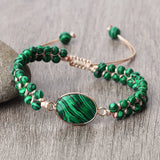 Green Malachite Bracelets Bangles Natural Stone Charm Bracelet